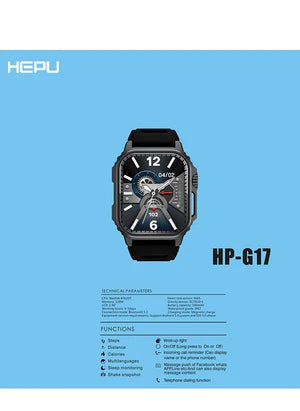 Hepu Multifunctional Smart Watch – Advanced Fitness Tracking, Bluetooth Calling & Sleek Waterproof Design