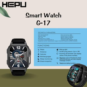 Hepu Multifunctional Smart Watch – Advanced Fitness Tracking, Bluetooth Calling & Sleek Waterproof Design
